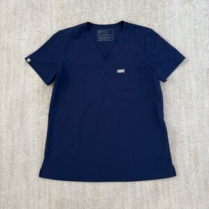 Figs FREEx Catarina Navy Blue One Pocket V-Neck Scrub Top S